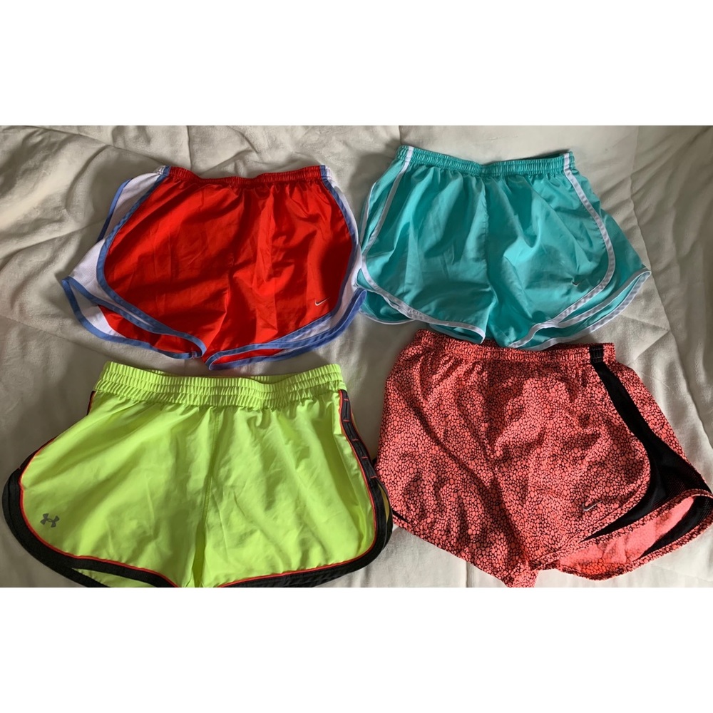 Nike and UA running shorts